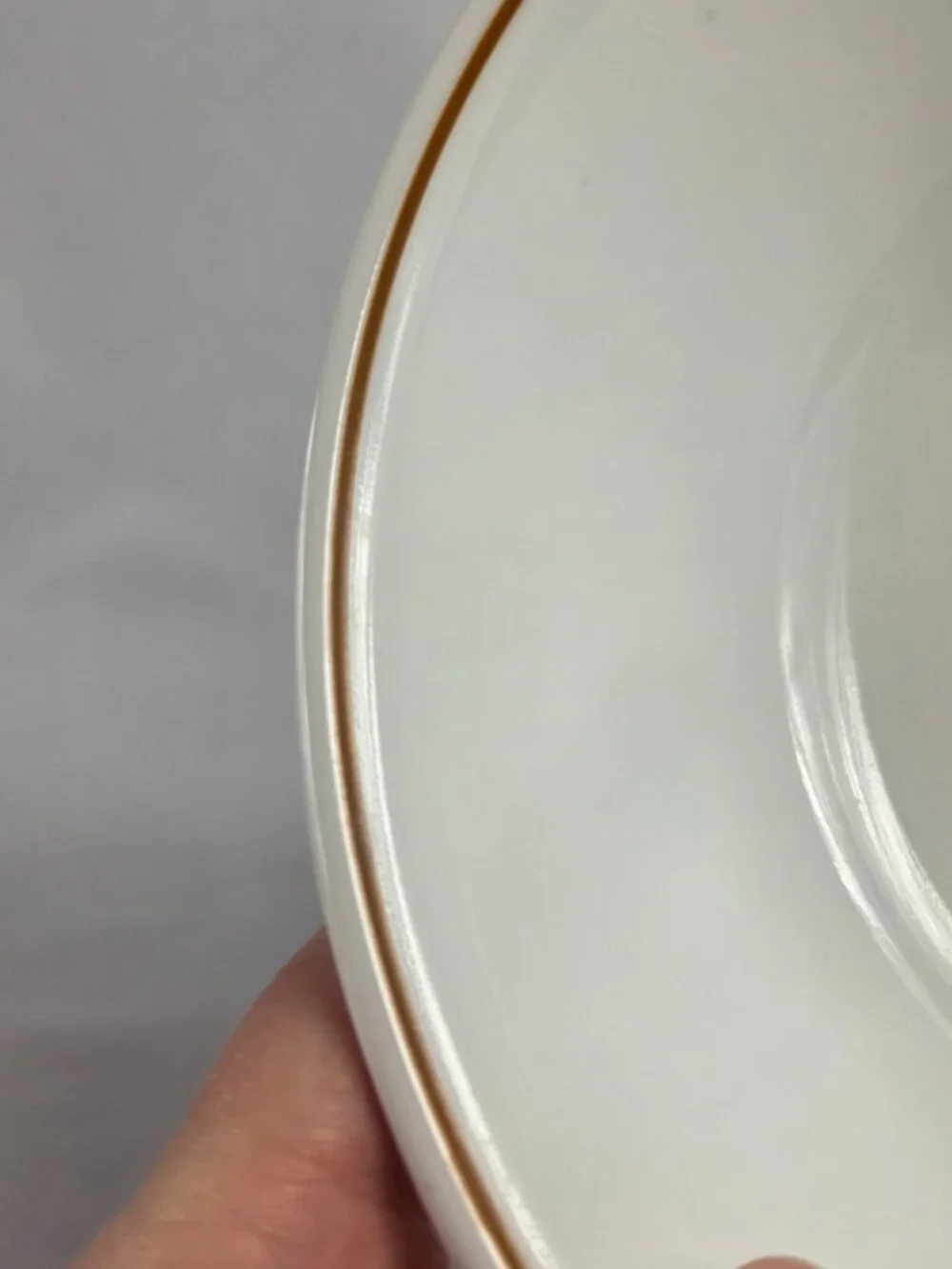 Corning Corelle Indian Summer 10 Inch Round Serving Bowl White Single Brown Ring